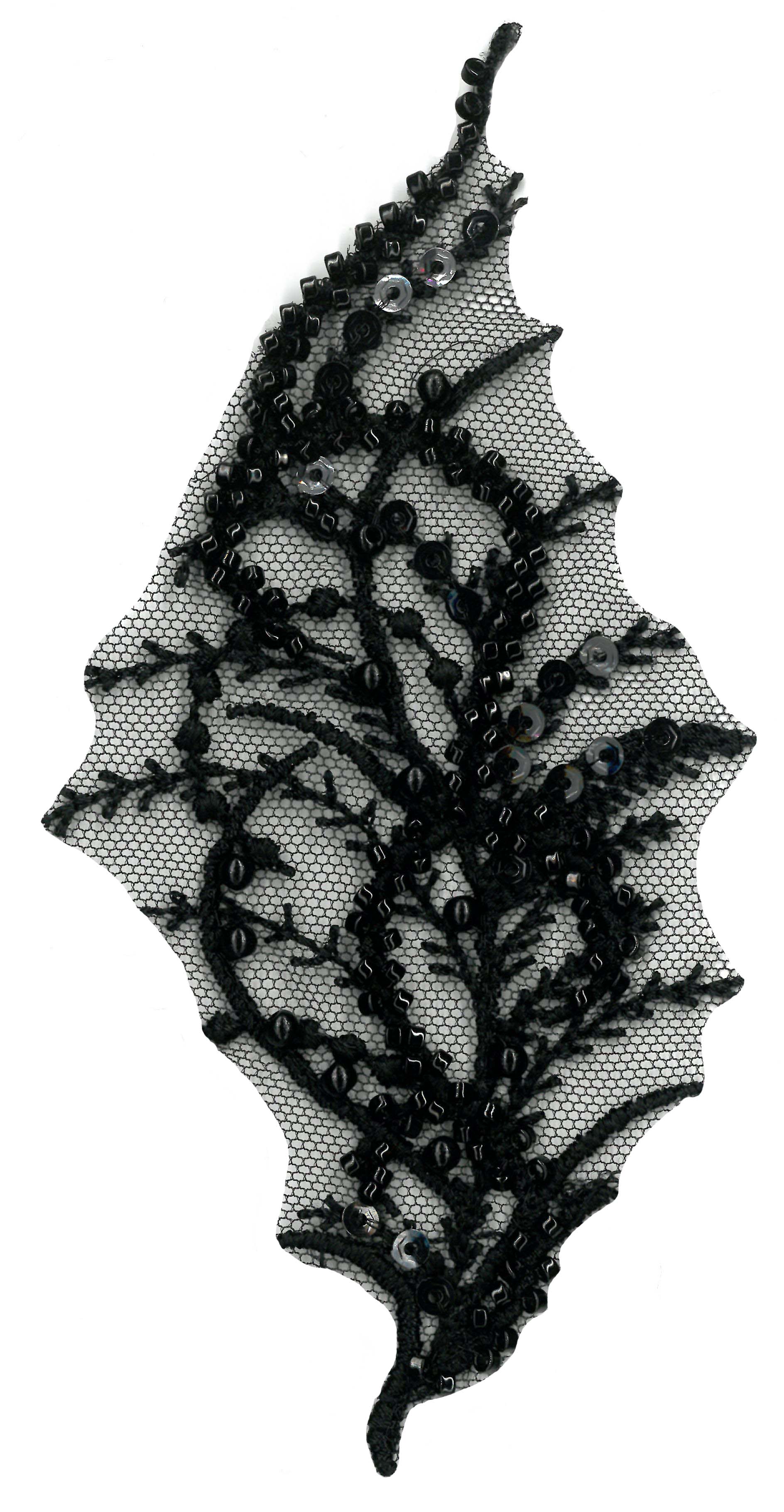 BEADED MOTIF - BLACK